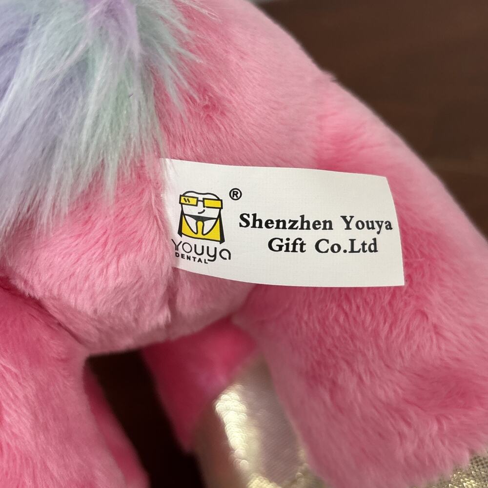 Unicorn Pink Plush Doll Dental Stuffed Animal Oral Health Presentation - Picture 7 of 10